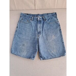 Levis 550 Jean Shorts Mens 40 Blue Relaxed Fit Jorts Work Stained W38"